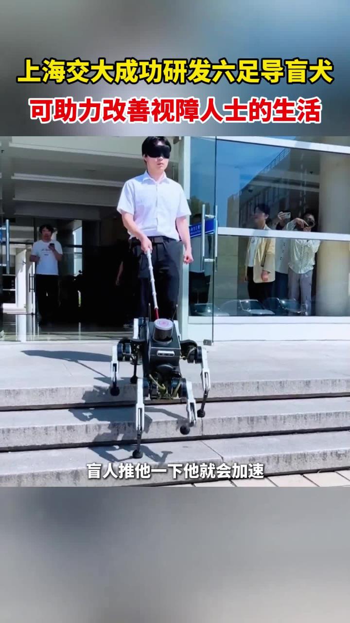 机器人助力幸福生活｜电子导盲犬让视障人士“看见”生活点滴