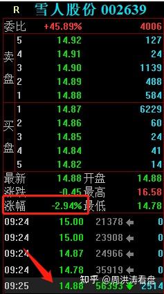 雪人股份龙虎榜数据（6月6日）