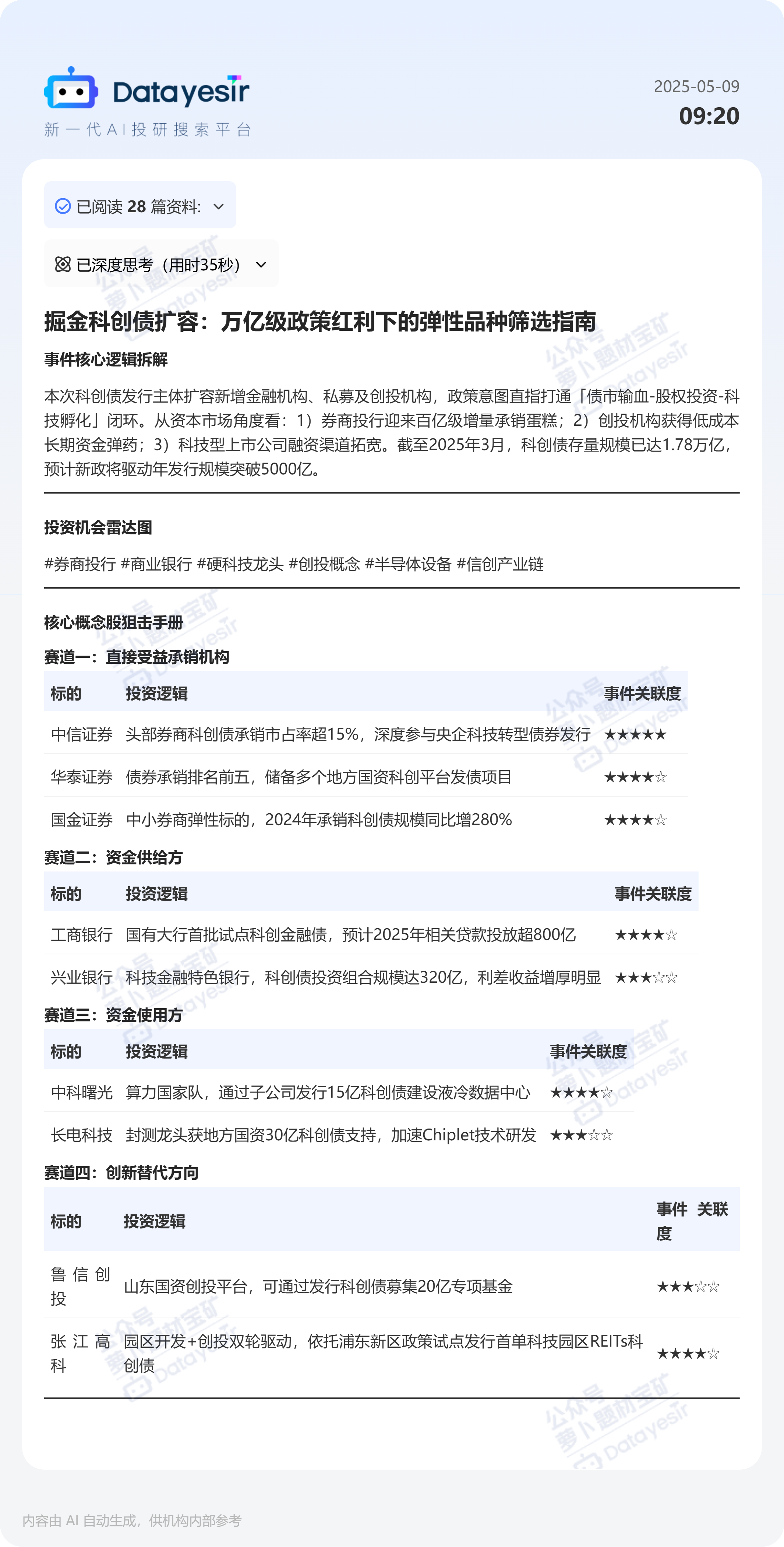 央行批准！三大头部券商发行科创债又有新动作！