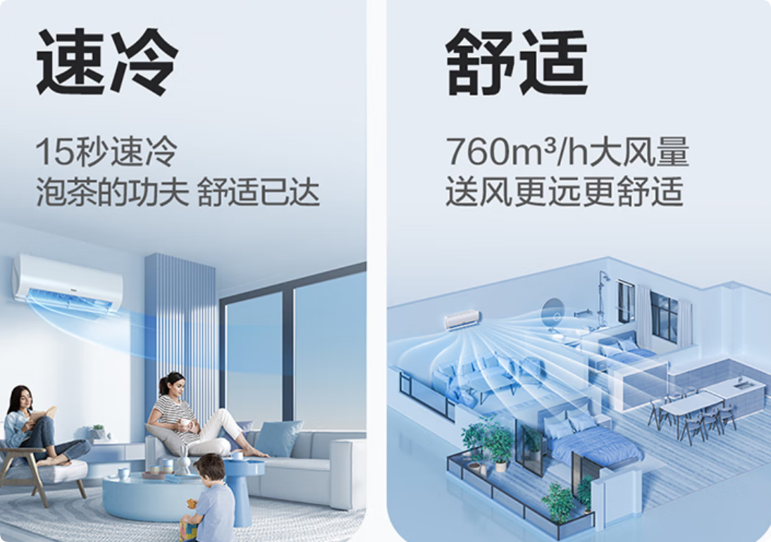 东北高温空调制冷差？海尔空调15秒速冷受欢迎