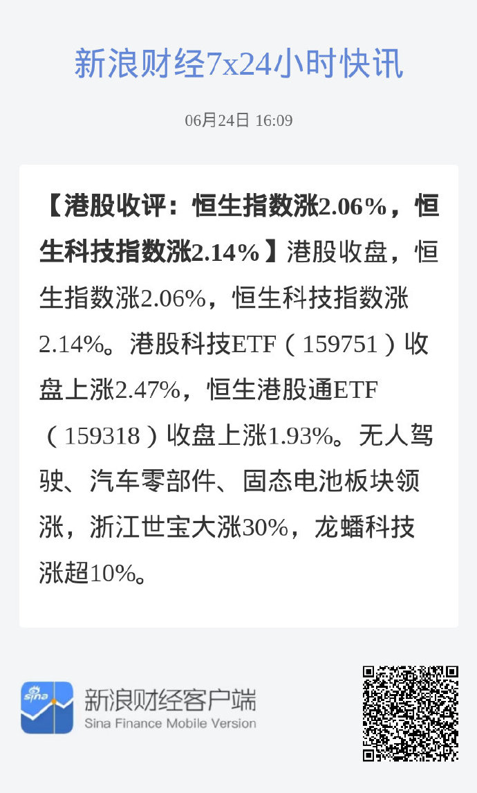 恒生指数收跌0.08% 恒生科技指数涨0.56%