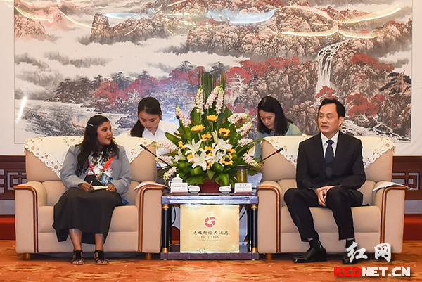 于维华参赞会见河北地质大学非洲资源与环境中心主任一行