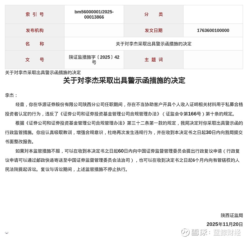 四川证监局对振芯科技及谢俊等相关责任人员采取出具警示函措施