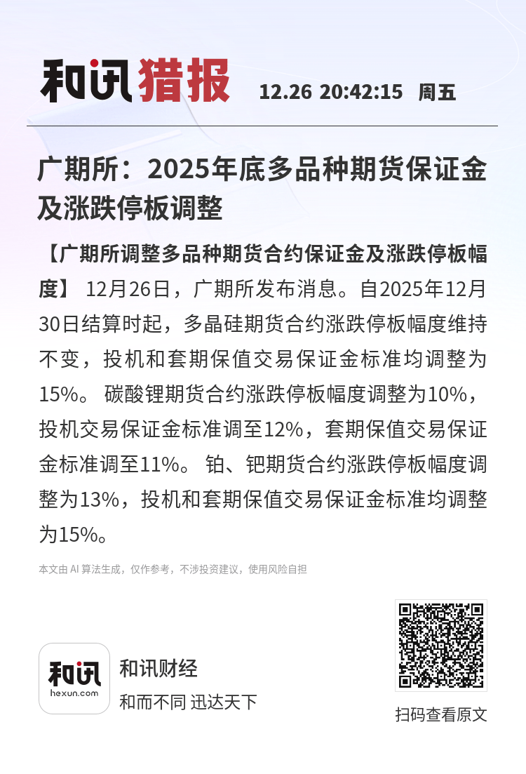 广期所：多晶硅期货PS2702合约交易手续费标准为成交金额的万分之五